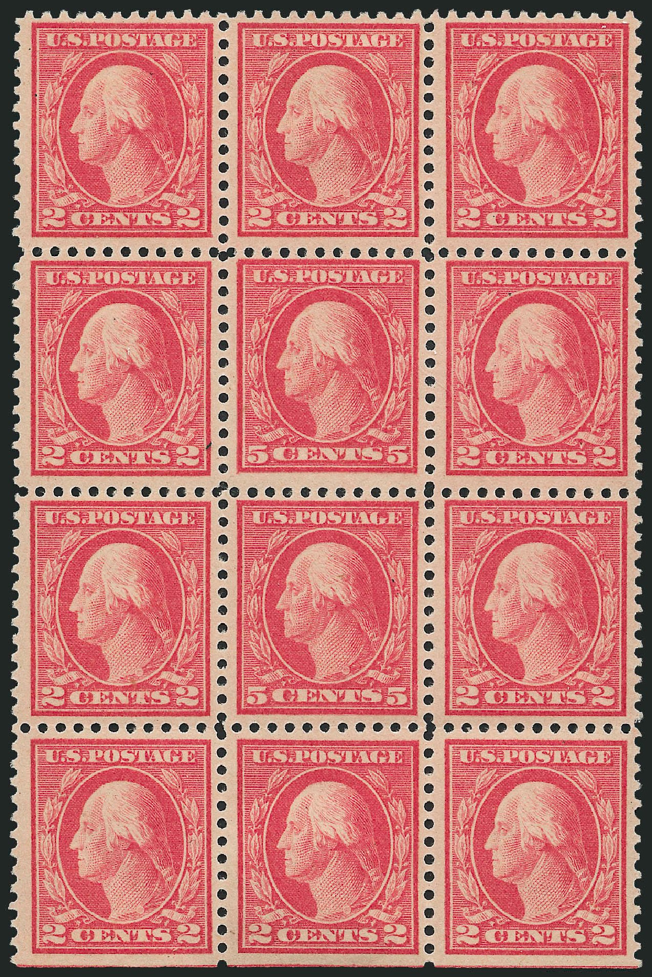 Values of US Stamp Scott Cat. # 505 - 1917 5c Washington Perf 11 Error. Robert Siegel Auction Galleries, Dec 2008, Sale 967, Lot 4868