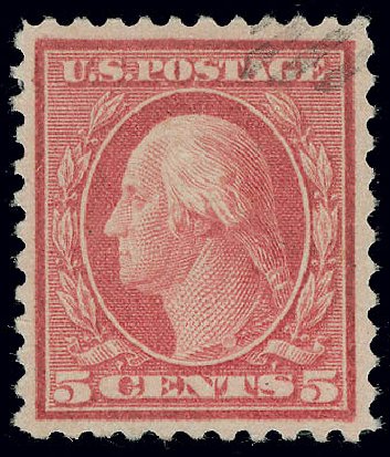 US Stamp Value Scott Catalog #505: 5c 1917 Washington Perf 11 Error. Matthew Bennett International, Jun 2008, Sale 328, Lot 1009