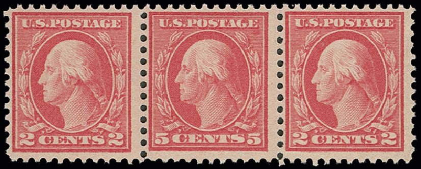 Values of US Stamp Scott #505 - 1917 5c Washington Perf 11 Error. H.R. Harmer, Jun 2013, Sale 3003, Lot 1349
