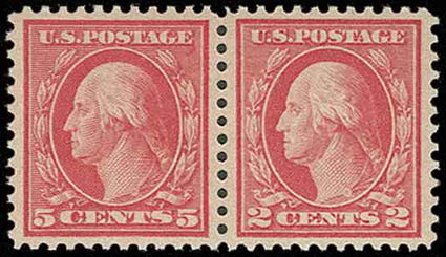 US Stamp Prices Scott Cat. # 505 - 5c 1917 Washington Perf 11 Error. H.R. Harmer, Nov 2013, Sale 3004, Lot 1289