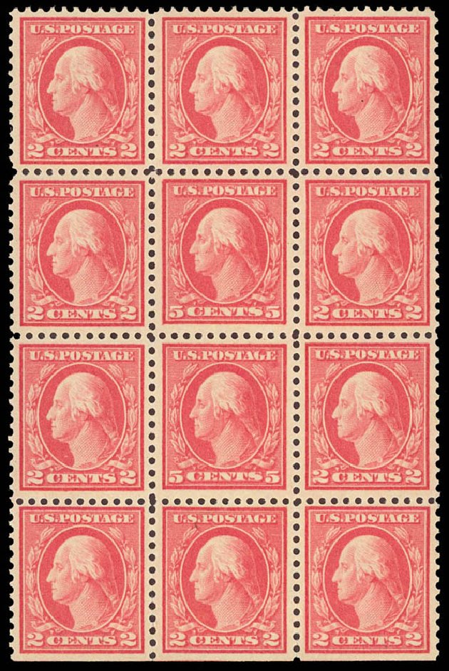 Values of US Stamps Scott Cat. #505 - 5c 1917 Washington Perf 11 Error. Daniel Kelleher Auctions, Aug 2012, Sale 631, Lot 1399