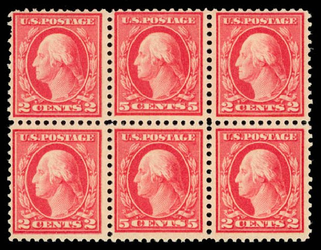 Price of US Stamp Scott 505 - 5c 1917 Washington Perf 11 Error. Daniel Kelleher Auctions, Dec 2013, Sale 640, Lot 429