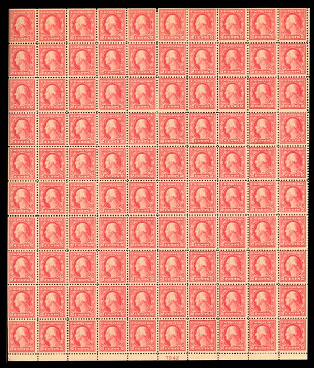 Prices of US Stamp Scott Catalog 505 - 1917 5c Washington Perf 11 Error. Daniel Kelleher Auctions, Oct 2014, Sale 660, Lot 2399
