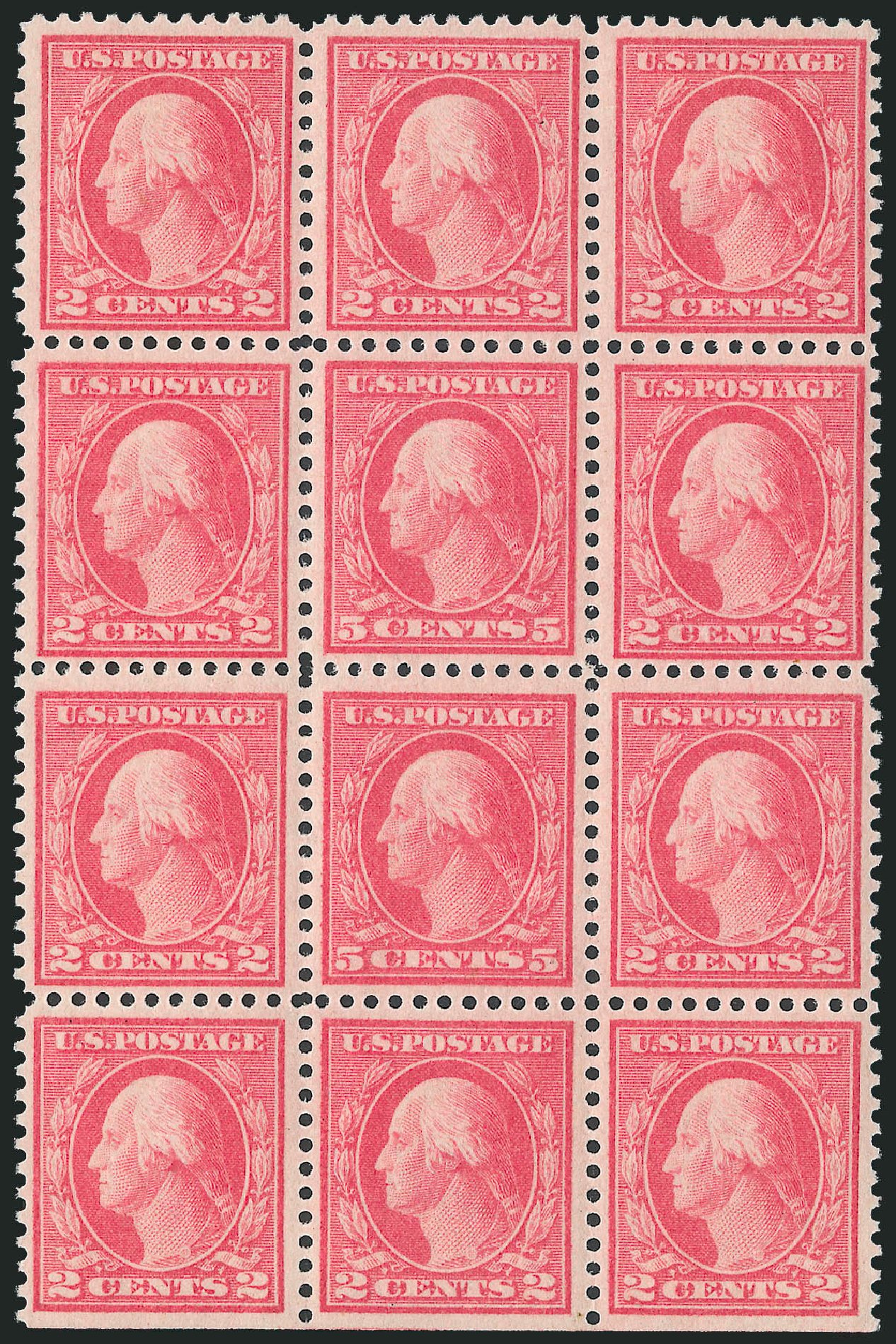 US Stamps Price Scott Catalogue 505 - 1917 5c Washington Perf 11 Error. Robert Siegel Auction Galleries, Mar 2013, Sale 1040, Lot 1899