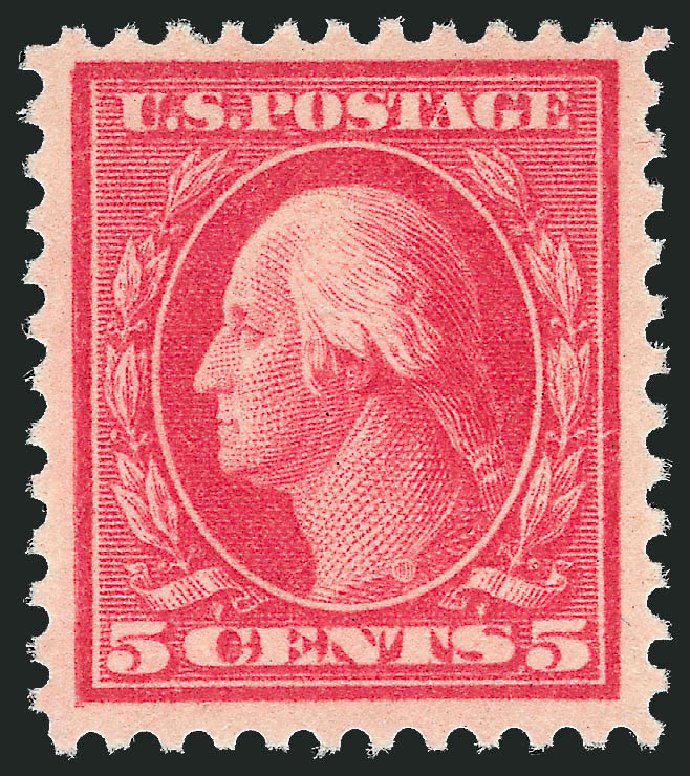 US Stamp Price Scott Cat. #505 - 1917 5c Washington Perf 11 Error. Robert Siegel Auction Galleries, Jul 2013, Sale 1050, Lot 609