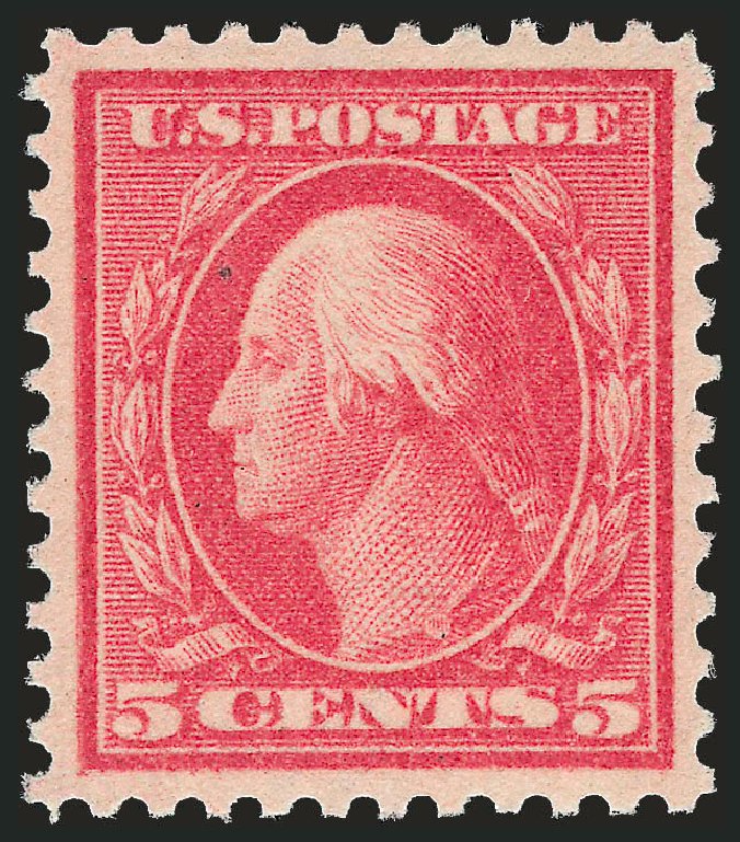 US Stamps Value Scott Cat. #505 - 1917 5c Washington Perf 11 Error. Robert Siegel Auction Galleries, Apr 2010, Sale 984, Lot 919