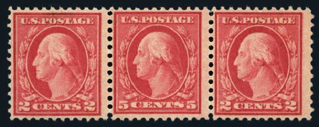 US Stamps Values Scott Catalog #505 - 5c 1917 Washington Perf 11 Error. Harmer-Schau Auction Galleries, Aug 2014, Sale 102, Lot 2050