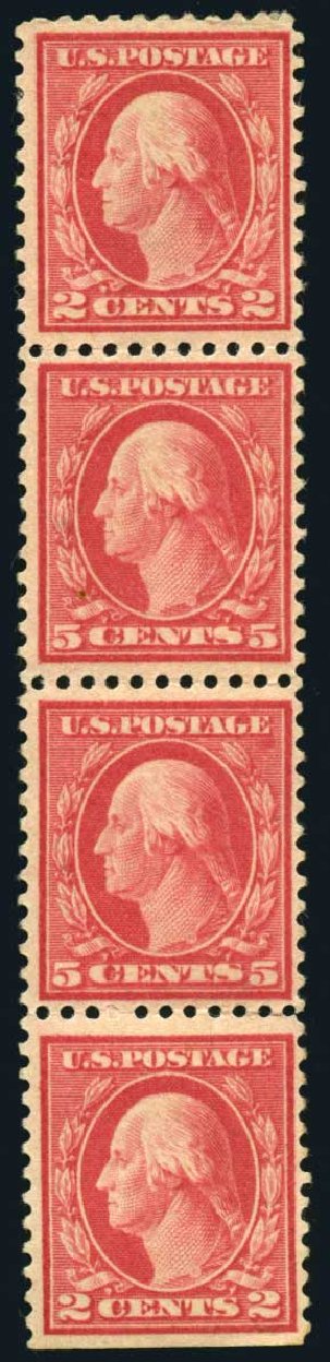 Cost of US Stamps Scott Catalog #505 - 1917 5c Washington Perf 11 Error. Harmer-Schau Auction Galleries, Apr 2008, Sale 77, Lot 100