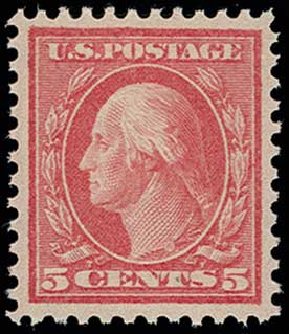 Cost of US Stamp Scott 505: 5c 1917 Washington Perf 11 Error. H.R. Harmer, Jun 2013, Sale 3003, Lot 1350
