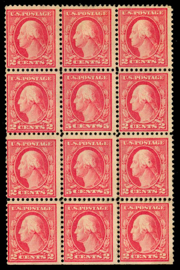 Values of US Stamp Scott Cat. #505 - 1917 5c Washington Perf 11 Error. Daniel Kelleher Auctions, Dec 2013, Sale 640, Lot 430