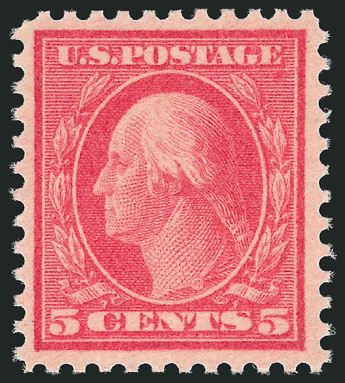 US Stamp Prices Scott Catalog 505 - 1917 5c Washington Perf 11 Error. Robert Siegel Auction Galleries, Dec 2011, Sale 1017, Lot 840