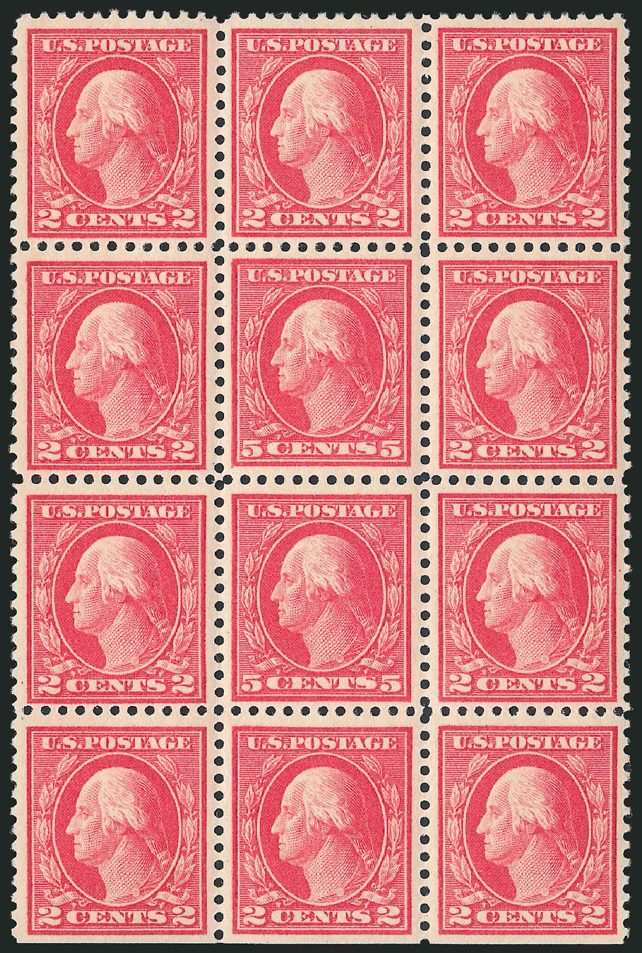 US Stamp Prices Scott Catalog 505: 5c 1917 Washington Perf 11 Error. Robert Siegel Auction Galleries, Mar 2012, Sale 1019, Lot 860