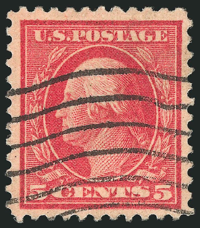 US Stamps Prices Scott Catalogue 505: 1917 5c Washington Perf 11 Error. Robert Siegel Auction Galleries, Apr 2015, Sale 1096, Lot 750