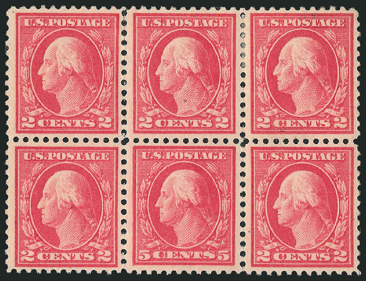 Costs of US Stamp Scott Cat. #505: 1917 5c Washington Perf 11 Error. Robert Siegel Auction Galleries, Sep 2009, Sale 976, Lot 2100