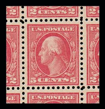 US Stamps Price Scott Cat. #505: 5c 1917 Washington Perf 11 Error. Matthew Bennett International, Dec 2007, Sale 324, Lot 1211