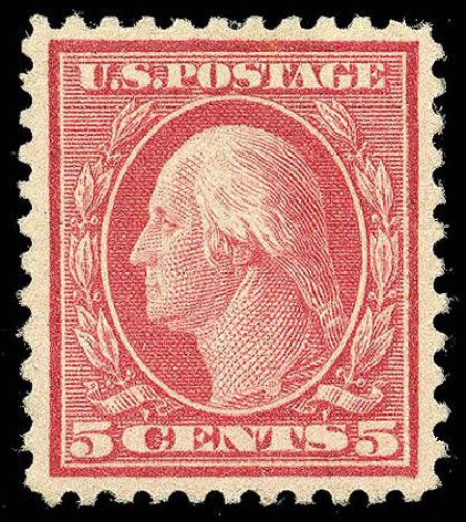 US Stamps Value Scott Cat. #505: 5c 1917 Washington Perf 11 Error. Matthew Bennett International, Apr 2008, Sale 326, Lot 451
