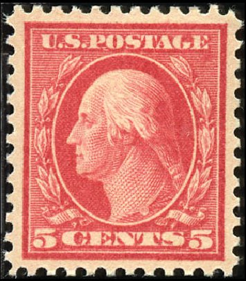 Costs of US Stamps Scott Cat. 505 - 1917 5c Washington Perf 11 Error. Matthew Bennett International, Sep 2011, Sale 338, Lot 1951