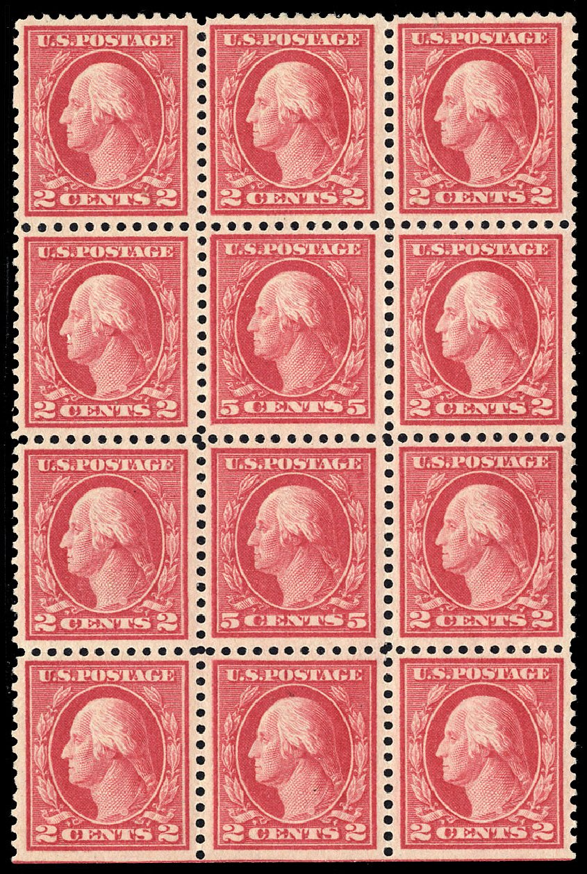 Values of US Stamp Scott Cat. # 505 - 5c 1917 Washington Perf 11 Error. Cherrystone Auctions, Nov 2009, Sale 200911, Lot 3131
