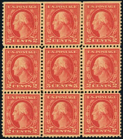US Stamps Values Scott Cat. #505: 5c 1917 Washington Perf 11 Error. Harmer-Schau Auction Galleries, Aug 2012, Sale 94, Lot 1601
