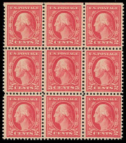 Values of US Stamps Scott Catalog # 505: 5c 1917 Washington Perf 11 Error. Daniel Kelleher Auctions, Jul 2011, Sale 625, Lot 1011