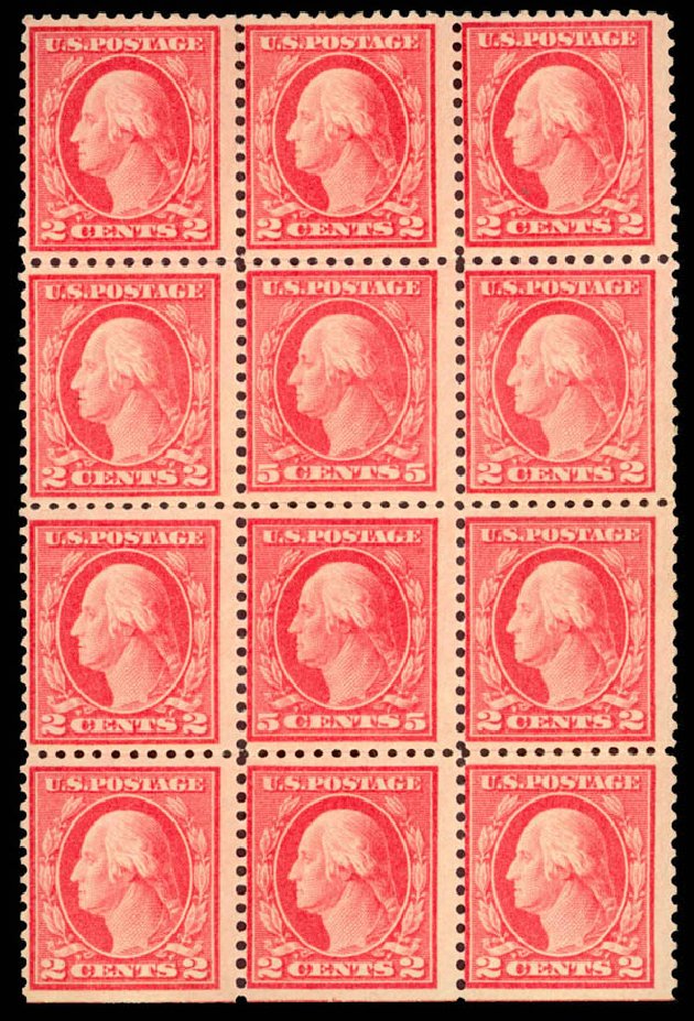 US Stamp Prices Scott Catalogue 505 - 1917 5c Washington Perf 11 Error. Daniel Kelleher Auctions, Apr 2013, Sale 636, Lot 381