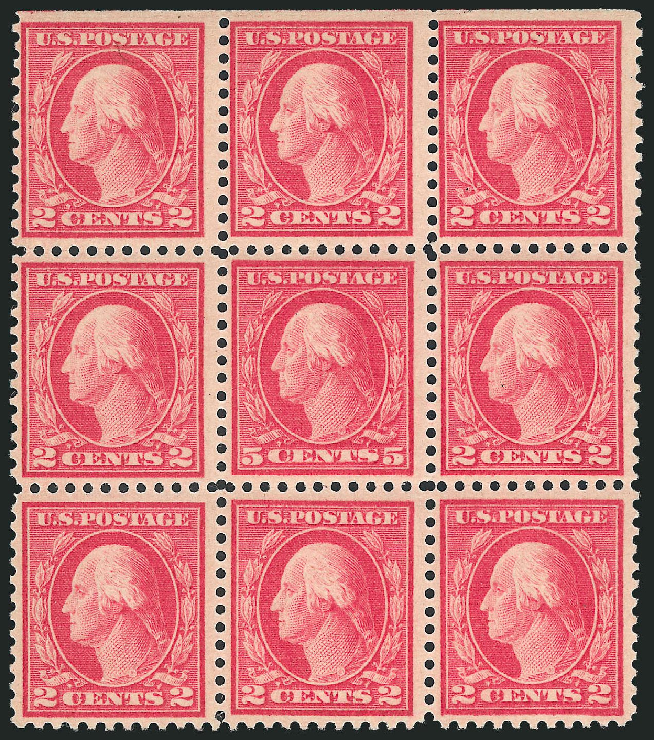 Prices of US Stamp Scott Cat. #505 - 1917 5c Washington Perf 11 Error. Robert Siegel Auction Galleries, Oct 2011, Sale 1014, Lot 2001