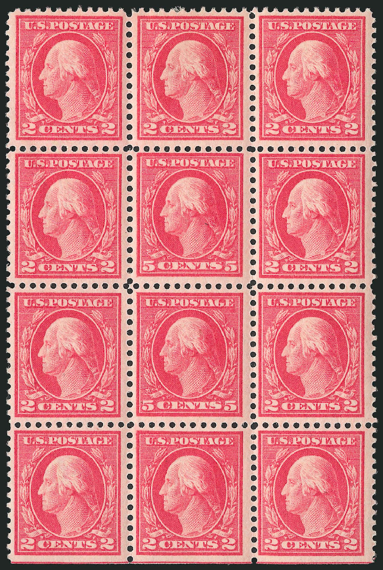US Stamp Price Scott Cat. #505 - 1917 5c Washington Perf 11 Error. Robert Siegel Auction Galleries, Mar 2012, Sale 1019, Lot 861