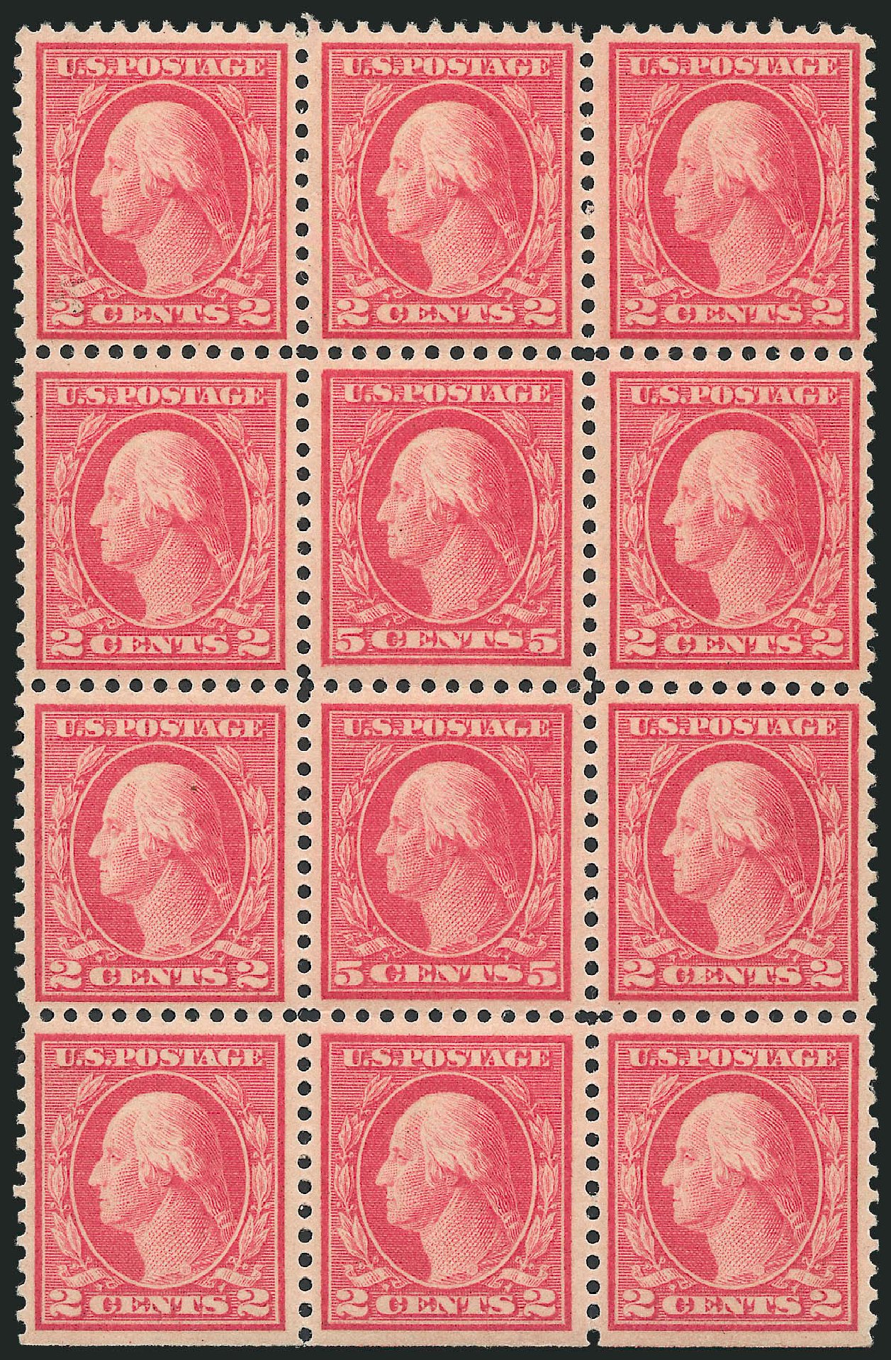 Values of US Stamps Scott Catalogue # 505: 1917 5c Washington Perf 11 Error. Robert Siegel Auction Galleries, Jun 2012, Sale 1026, Lot 1441