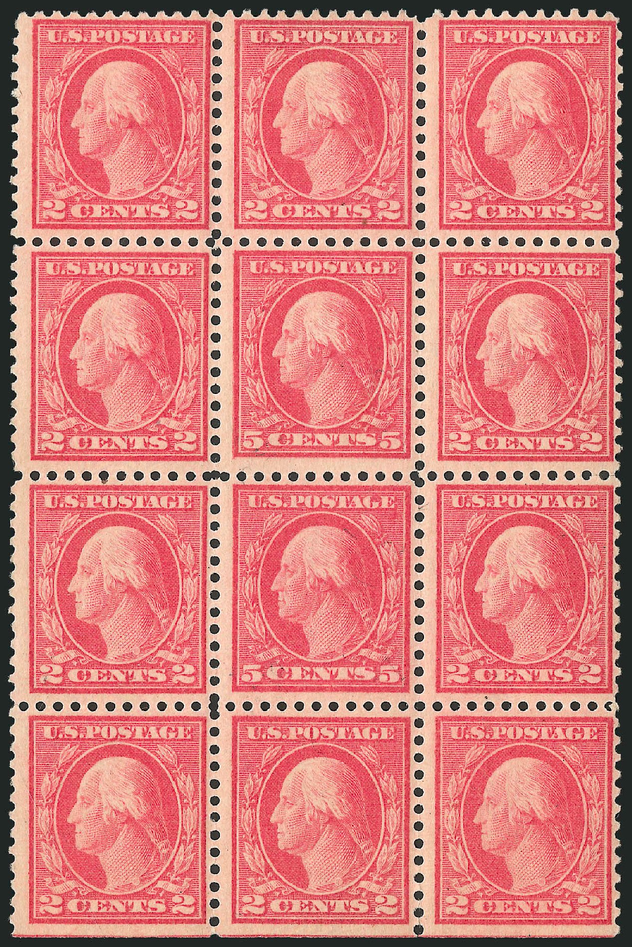 US Stamps Values Scott Cat. #505 - 5c 1917 Washington Perf 11 Error. Robert Siegel Auction Galleries, Dec 2014, Sale 1090, Lot 1561