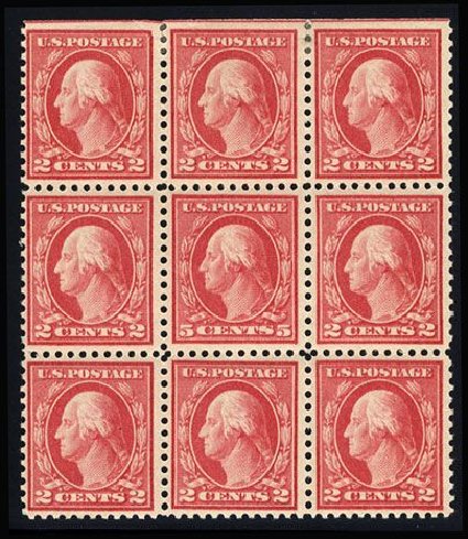 US Stamp Prices Scott Catalogue 505 - 5c 1917 Washington Perf 11 Error. Cherrystone Auctions, Jan 2008, Sale 200801, Lot 1234