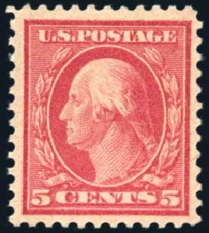 Prices of US Stamp Scott Catalogue 505 - 5c 1917 Washington Perf 11 Error. Harmer-Schau Auction Galleries, Jun 2008, Sale 78, Lot 1594