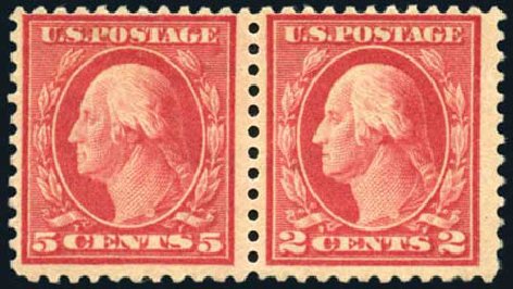US Stamps Value Scott 505: 1917 5c Washington Perf 11 Error. Harmer-Schau Auction Galleries, Oct 2008, Sale 79, Lot 224