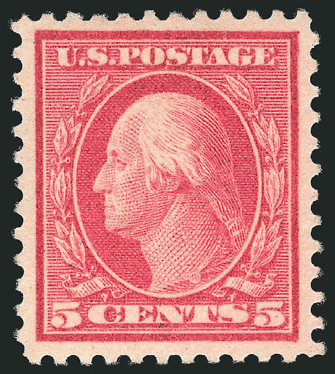 US Stamps Value Scott Catalogue # 505: 1917 5c Washington Perf 11 Error. Robert Siegel Auction Galleries, Mar 2012, Sale 1019, Lot 864