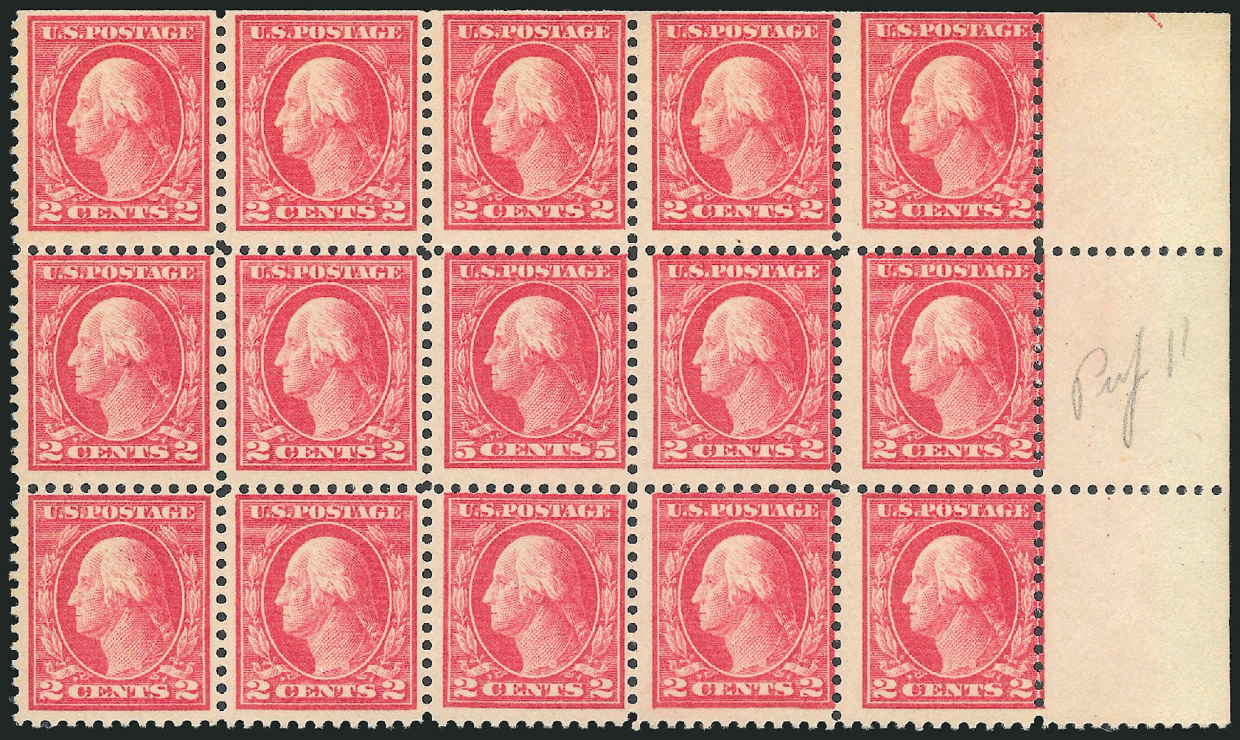 US Stamps Price Scott Cat. # 505: 5c 1917 Washington Perf 11 Error. Robert Siegel Auction Galleries, Dec 2014, Sale 1090, Lot 1554