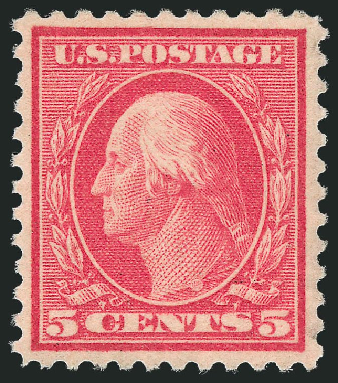 US Stamps Values Scott #505: 1917 5c Washington Perf 11 Error. Robert Siegel Auction Galleries, Oct 2010, Sale 997, Lot 6044