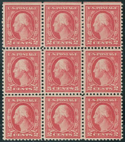 US Stamps Values Scott Catalog #505 - 1917 5c Washington Perf 11 Error. Matthew Bennett International, Jun 2008, Sale 328, Lot 1005