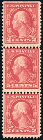 US Stamp Value Scott Catalogue 505 - 1917 5c Washington Perf 11 Error. Harmer-Schau Auction Galleries, Aug 2011, Sale 90, Lot 1555