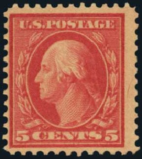 Price of US Stamps Scott #505: 1917 5c Washington Perf 11 Error. Harmer-Schau Auction Galleries, Oct 2011, Sale 91, Lot 285