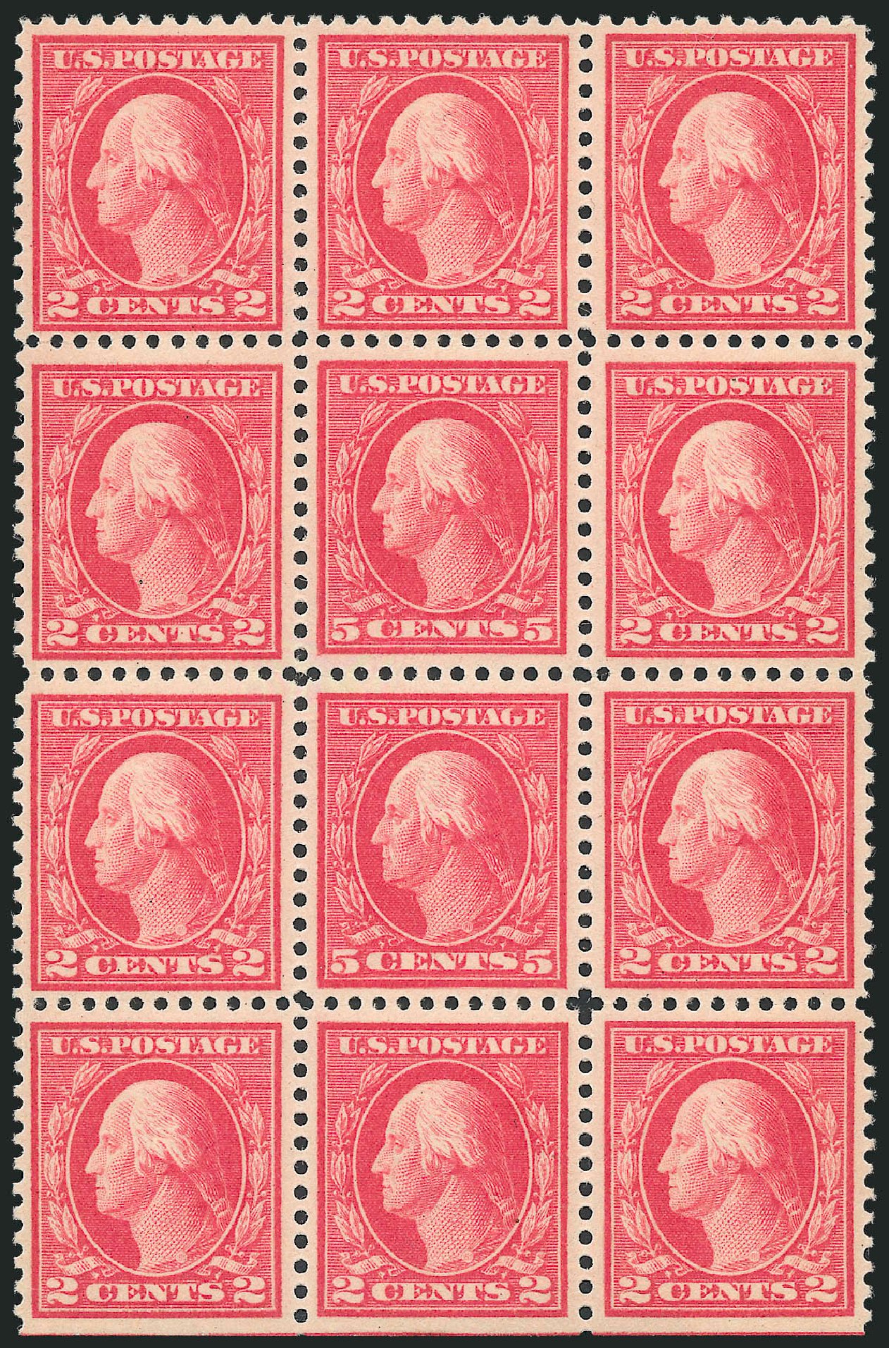 Value of US Stamps Scott Cat. 505 - 5c 1917 Washington Perf 11 Error. Robert Siegel Auction Galleries, Oct 2011, Sale 1013, Lot 455