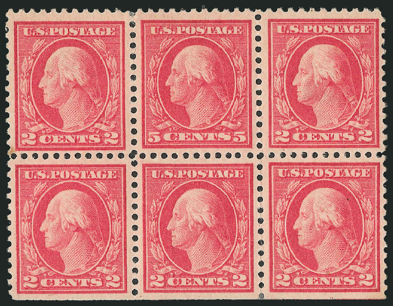 Value of US Stamps Scott Catalogue #505 - 1917 5c Washington Perf 11 Error. Robert Siegel Auction Galleries, Jul 2013, Sale 1050, Lot 615