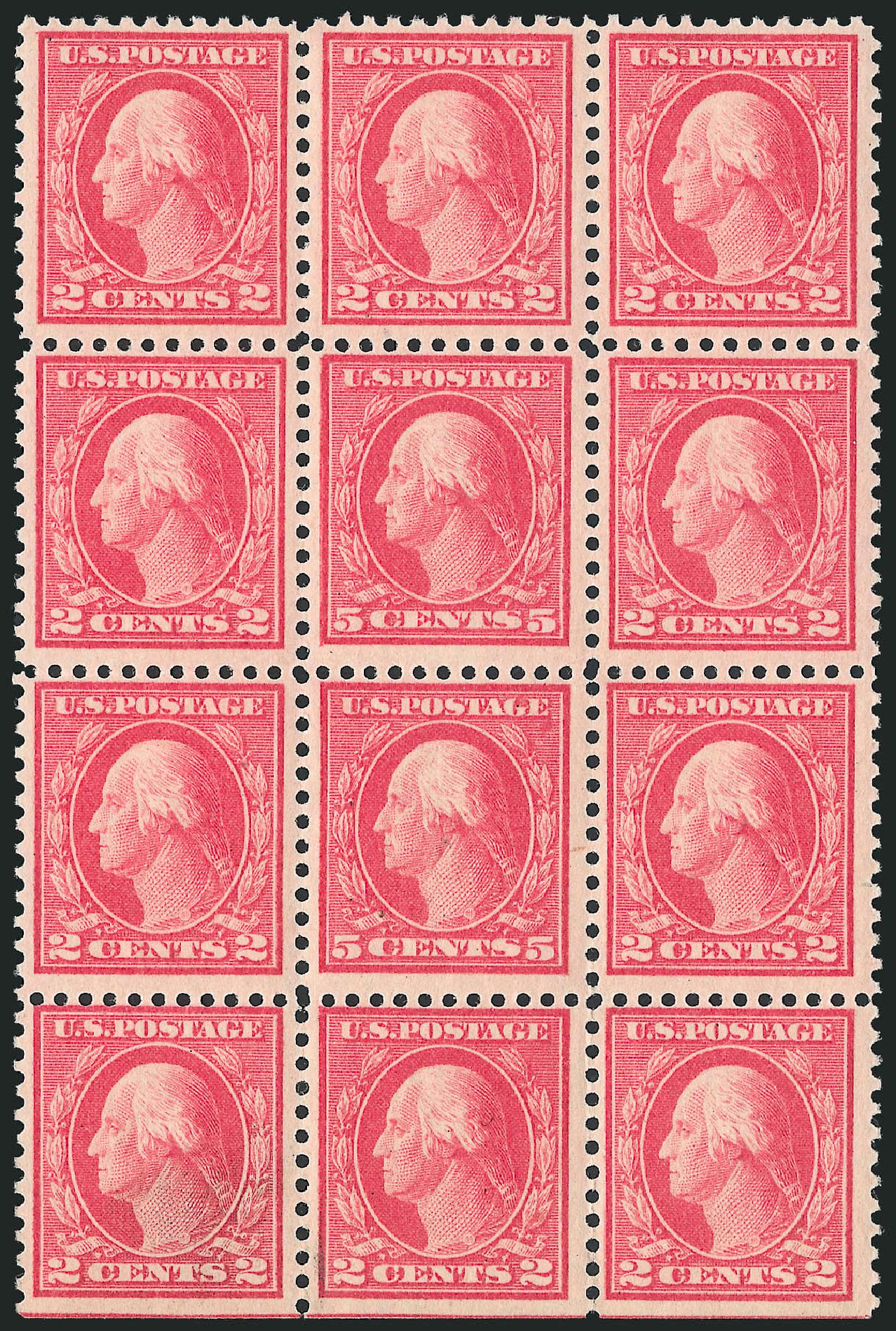 Price of US Stamps Scott 505 - 1917 5c Washington Perf 11 Error. Robert Siegel Auction Galleries, Mar 2014, Sale 1067, Lot 1575
