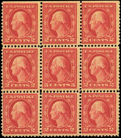 Value of US Stamp Scott Cat. #505 - 1917 5c Washington Perf 11 Error. Harmer-Schau Auction Galleries, Feb 2012, Sale 92, Lot 1182