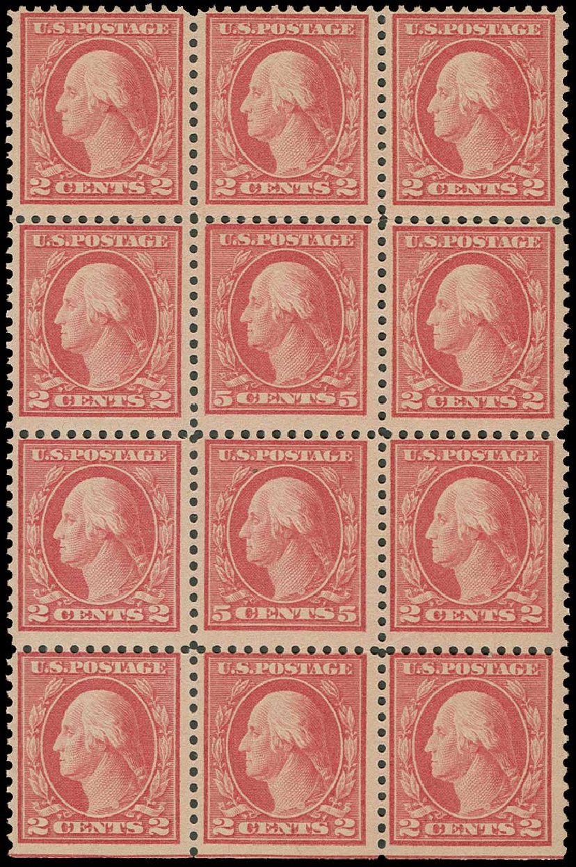Value of US Stamp Scott Catalogue #505: 5c 1917 Washington Perf 11 Error. H.R. Harmer, Jun 2013, Sale 3003, Lot 1352
