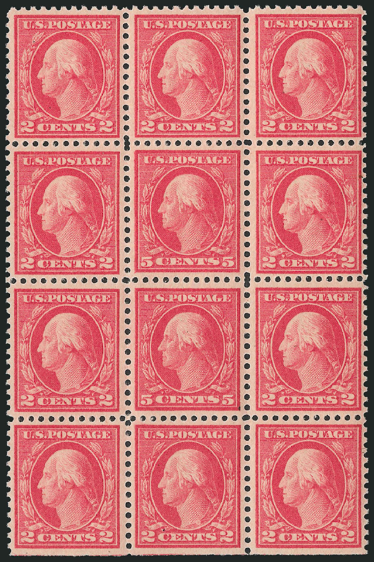 US Stamps Prices Scott Catalogue #505: 1917 5c Washington Perf 11 Error. Robert Siegel Auction Galleries, Oct 2011, Sale 1014, Lot 2002