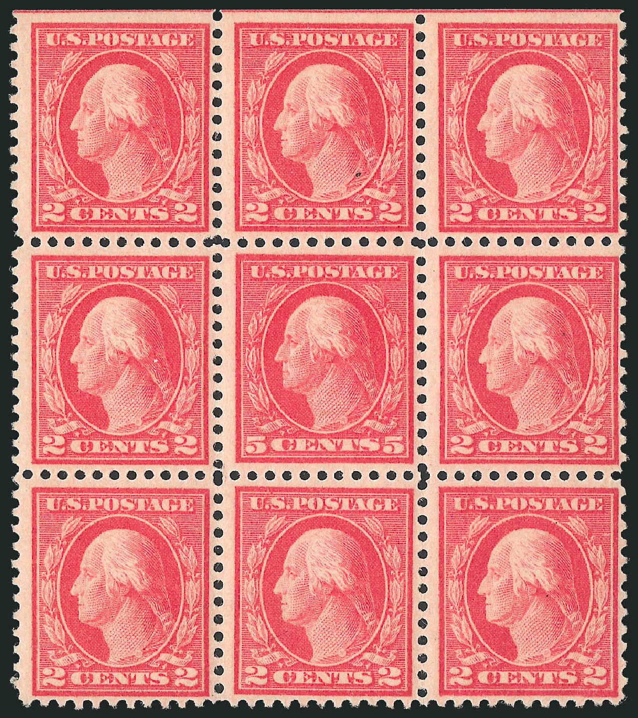 US Stamp Prices Scott Catalog # 505 - 5c 1917 Washington Perf 11 Error. Robert Siegel Auction Galleries, Jul 2013, Sale 1050, Lot 612