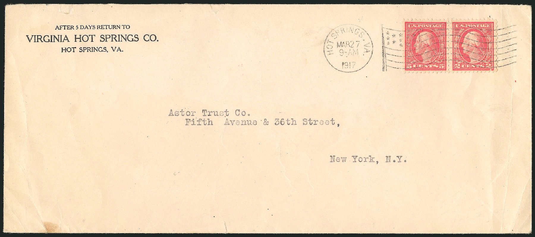 US Stamps Prices Scott Catalogue 505 - 1917 5c Washington Perf 11 Error. Robert Siegel Auction Galleries, Feb 2015, Sale 1093, Lot 452