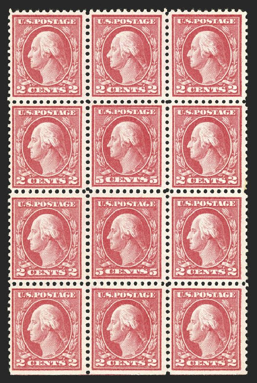 US Stamp Values Scott Catalog 505 - 1917 5c Washington Perf 11 Error. Spink Shreves Galleries, Mar 2013, Sale 142, Lot 372