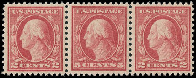 US Stamp Price Scott Cat. #505: 1917 5c Washington Perf 11 Error. Matthew Bennett International, Jun 2008, Sale 328, Lot 1003