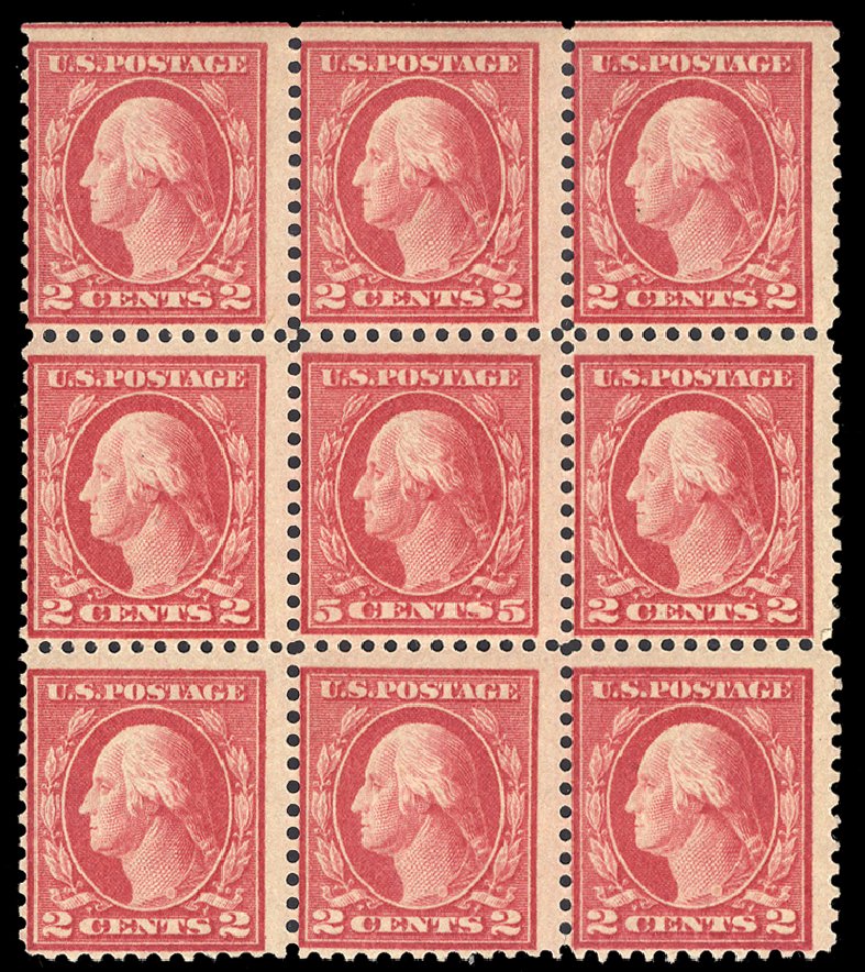 Value of US Stamp Scott Catalogue #505 - 1917 5c Washington Perf 11 Error. Cherrystone Auctions, Feb 2011, Sale 201102, Lot 103