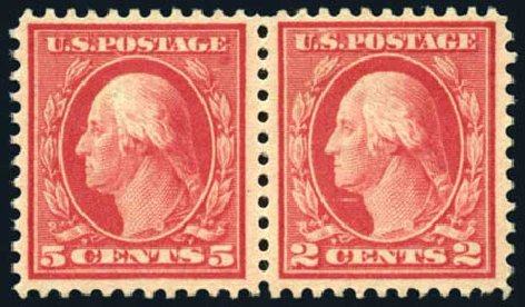 Values of US Stamp Scott Cat. 505: 5c 1917 Washington Perf 11 Error. Harmer-Schau Auction Galleries, Oct 2008, Sale 79, Lot 223